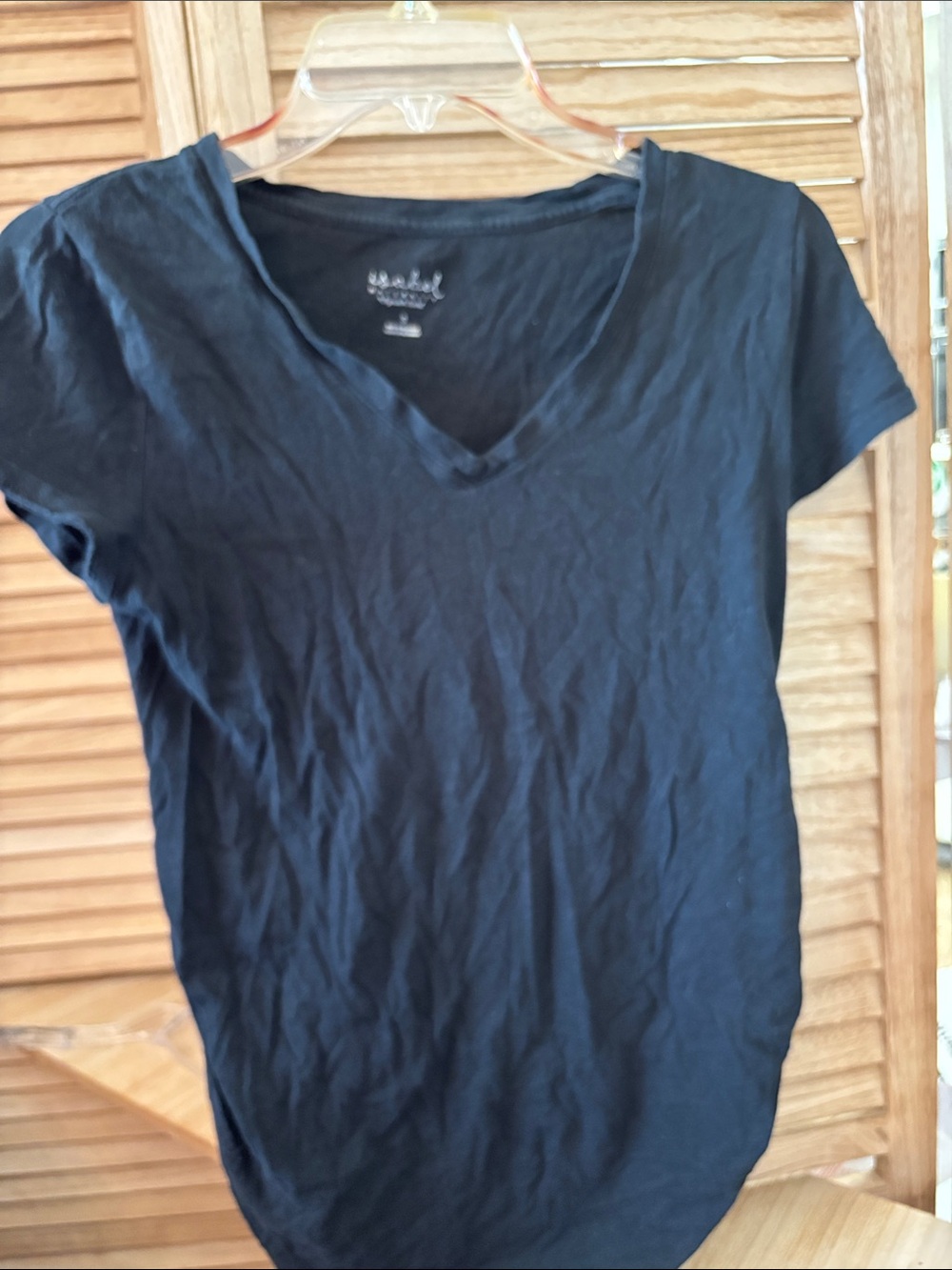 Isabel Maternity by Ingrid & Isabel Black V-Neck Maternity Tee small